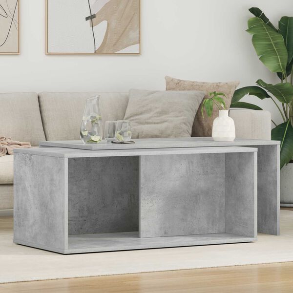 vidaXL Coffee Table Set 2 pcs Concrete Grey Engineered Wood