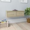 vidaXL Wall-mounted Drawer Shelf Sonoma Oak 60x26x18,5 cm Engineered Wood