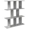 vidaXL Wall Shelf Concrete Grey 102 x 20 x 96 cm Engineered Wood