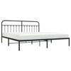 vidaXL Metal Bed Frame without Mattress with Headboard Black 200x200cm