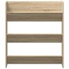 vidaXL Wall Shoe Cabinet Sonoma Oak 80x18x90 cm Engineered Wood