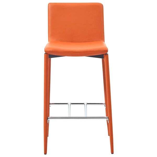 vidaXL Bar Stools 2 pcs Orange Faux Leather