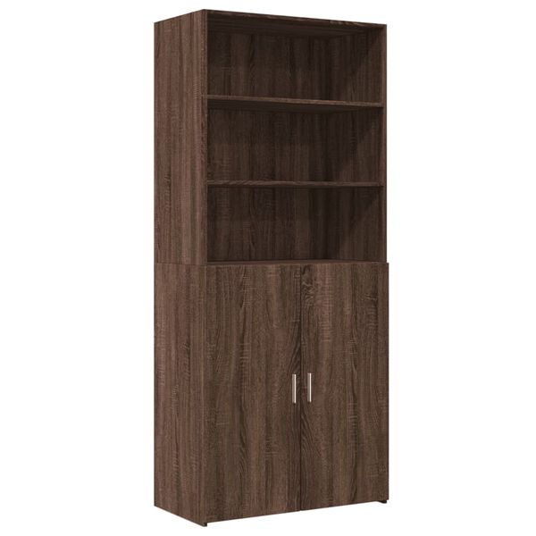 vidaXL Highboard Brown Oak 80x42.5x185 cm Engineered Wood