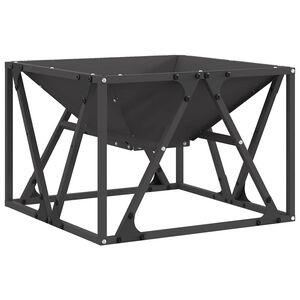 vidaXL Fire Bowl Black 50 x 50 x 35 cm Weathering Steel