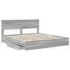 vidaXL Storage Bed Grey Sonoma 180 x 200 cm Engineered Wood
