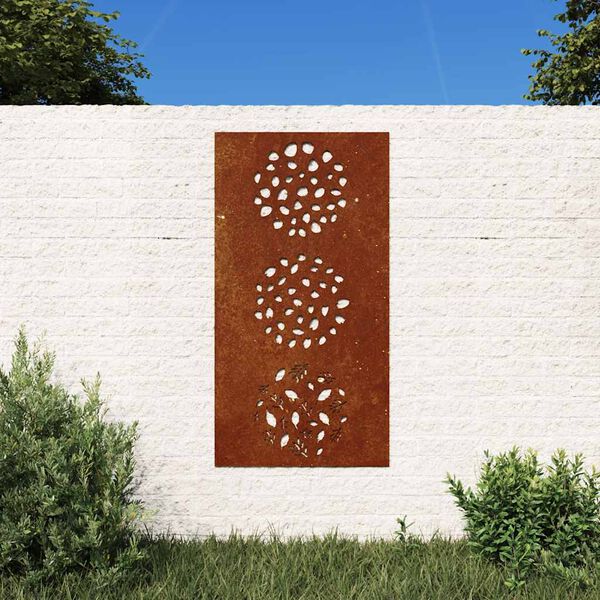 vidaXL Garden Wall Decoration 105x55 cm Corten Steel Leaf Design