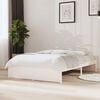 vidaXL Bed Frame without Mattress White Solid Wood 120x190 cm Small Double