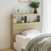vidaXL Headboard Cabinet with LED Sonoma Oak 100x17x102 cm