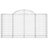 vidaXL Arched Gabion Baskets 20 pcs 200x50x100/120 cm Galvanised Iron