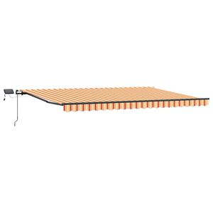 vidaXL Retractable Awning Yellow and Orange 500 x 300 cm