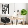 Homemania Wall Decoration Silhouette 65x100 cm Metal Black