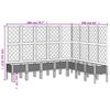 vidaXL Garden Planter with Trellis Light Grey 200x160x142 cm PP