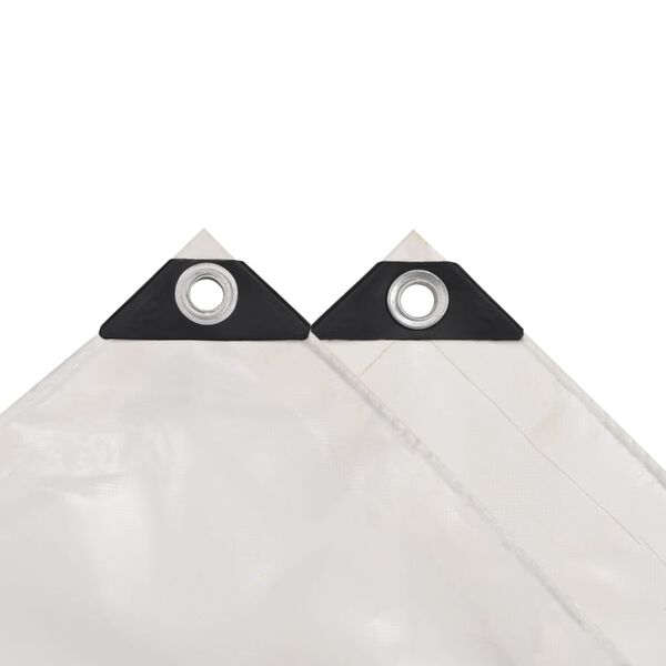 vidaXL Tarpaulin 650 g/m&sup2; 4x4 m White