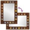 vidaXL Bathroom Mirror Walnut 50 x 70 x 3 cm Solid Mango Wood