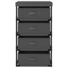 vidaXL Storage Rack with 4 Fabric Baskets Steel Grey