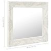vidaXL Wall Mirror Baroque Style 60x60 cm White