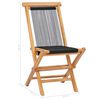 vidaXL Folding Garden Chairs 2 pcs Solid Teak Wood and Rope