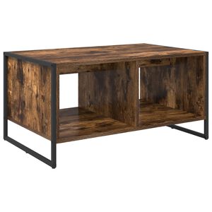 vidaXL Coffee Table Smoke Oak 80 x 50 x 40 cm Engineered Wood