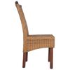 vidaXL Dining Chairs 4 pcs Brown Natural Rattan