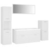 vidaXL Bathroom Furniture Set White Engineered Wood