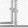 vidaXL Chicken Cage 3 pcs Silver 600 x 200 x 198.5 cm Galvanised Steel