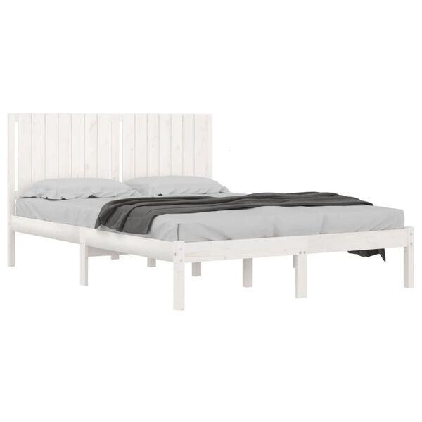 vidaXL Bed Frame without Mattress White 160x200 cm Solid Wood Pine