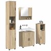 vidaXL Bathroom Furniture Set 4 pcs Sonoma Oak Engineered wood & Metal