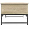 vidaXL Coffee Table Sonoma Oak 70x50x40 cm Engineered Wood and Metal
