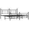 vidaXL Metal Bed Frame without Mattress with Footboard Black 183x213cm
