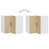 vidaXL Kitchen Wall Corner Cabinet "Porto" Sonoma Oak Engineered Wood