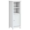 vidaXL Bathroom Cabinet "BERG" White 40x34x110 cm Solid Wood Pine