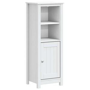 vidaXL Bathroom Cabinet "BERG" White 40x34x110 cm Solid Wood Pine