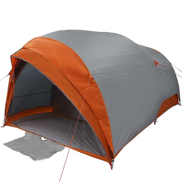 vidaXL Tunnel tent Grey and Orange 410 x 285 x 198 cm Taffeta
