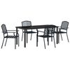 vidaXL Garden Dining Set 5 pcs Anthracite Powder-Coated Steel