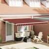 vidaXL Retractable Awning Manual Yellow and Orange 400 x 350 cm