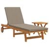vidaXL Sun Lounger 2 pcs Solid Acacia Wood Brown