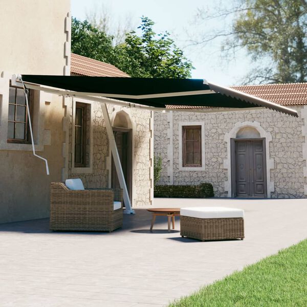 vidaXL Freestanding Manual Retractable Awning 500x300 cm Anthracite
