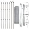 vidaXL Hexagonal Fence Ground Fix 10 x 0.5 m Galvanised Steel Silver