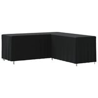 vidaXL L-shaped Sofa Cover Black 254x254x80 cm 420D Oxford