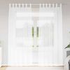 vidaXL Voile Curtain with Curtains 2 pcs White 225 x 140 cm Polyester