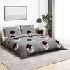 vidaXL Duvet Cover Set Grey 155x220 cm Cotton