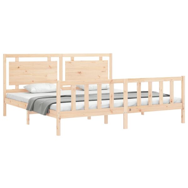 vidaXL Bed Frame without Mattress Solid Wood Pine