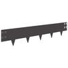 vidaXL Lawn Edging 30 pcs 100 x 20 cm Steel Black