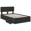 vidaXL Bed Frame with Headboard Black 120 x 200 cm Engineered Wood