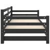 vidaXL Pull-out Day Bed without Mattress Black 2x(90x200)cm
