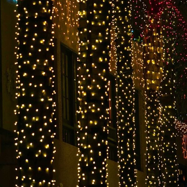 vidaXL Led Net Dark Green