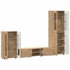 vidaXL TV Cabinet Set with Drawer FLORIN Artisan Oak Engineered Wood