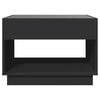 vidaXL Coffee Table with Infinity LED Black 70x50x50 cm