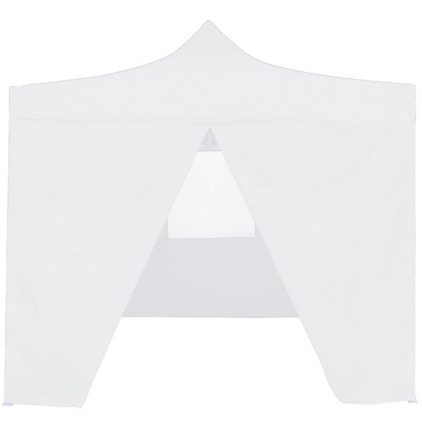 vidaXL Professional Folding Party Tent with 4 Sidewalls 3x3 m Steel White