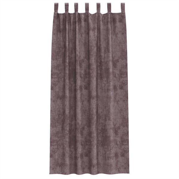 vidaXL Velvet Curtains with Curtains 2 pcs Brown 245 x 140 cm Velvet